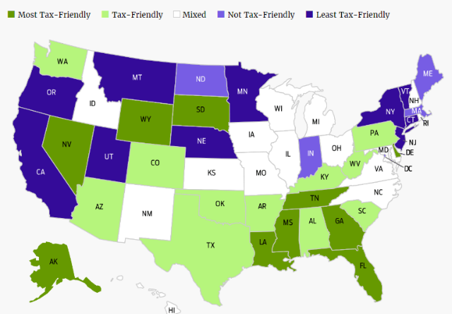 California Ranks As The #6 Least Tax Friendly State For Retirees