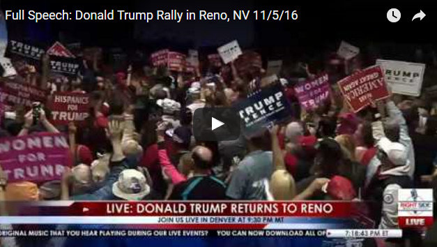 Trump Barnstormed Into Reno Yesterday & Security Scare Briefly Interrupts Speech