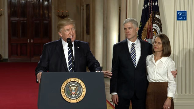 President Trump Nominates Appeals Court Judge Neil M. Gorsuch For Supreme Court