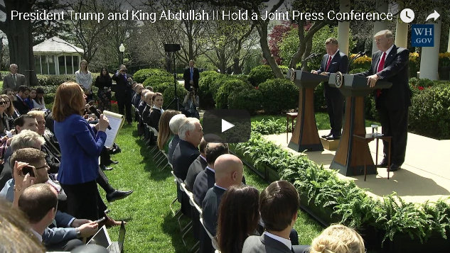 The Joint Press Conference With President Trump and His Majesty King Abdullah II of Jordan