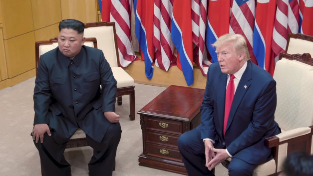 Trump and Chairman Kim Jong Un of the Democratic People’s Republic of Korea in 1:1 Meeting