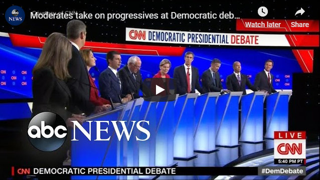 Moderates Take on Progressives at Democratic Debate