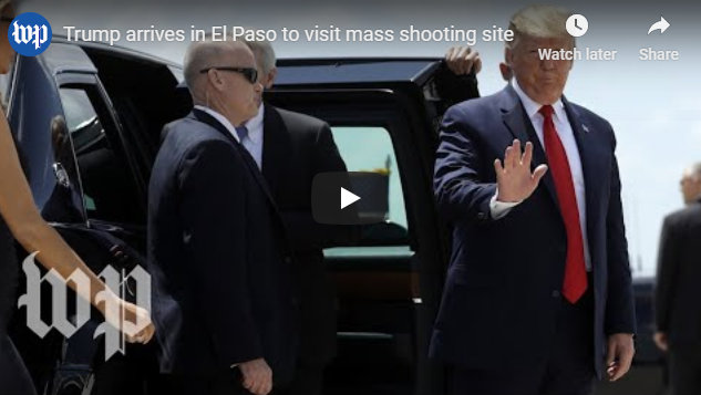President Trump in El Paso After Meeting With Mass Shooting Victims