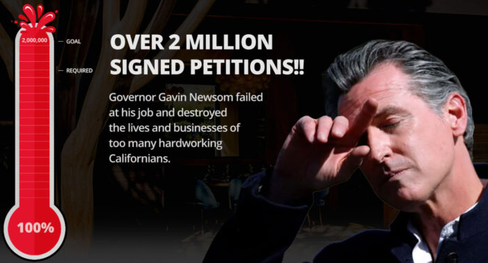 Secretary of State Announced Today, Sufficient Signatures Submitted to Qualify for Special Election to Recall Governor Gavin Newsom