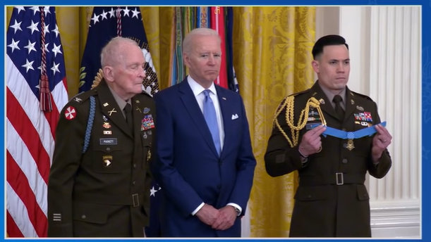 President Biden at Presentation of the Medal of Honor to Army Colonel Ralph Puckett, Jr.