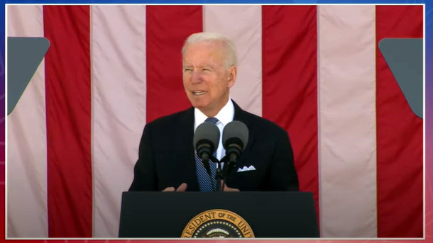 President Biden at Veterans Memorial Park Annual Memorial Day Service