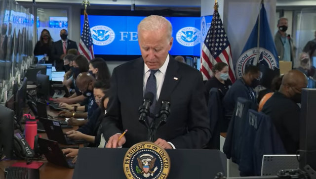 President Biden in Briefing on Hurricane Ida