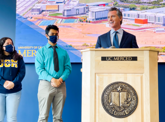 Governor Newsom Visits UC Merced, Highlights Equity Efforts of Future Medical School