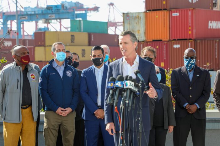 Governor Newsom Tours Ports of Los Angeles and Long Beach with White House Port Envoy John Porcari, Highlights Actions to Address Supply Chain Crisis