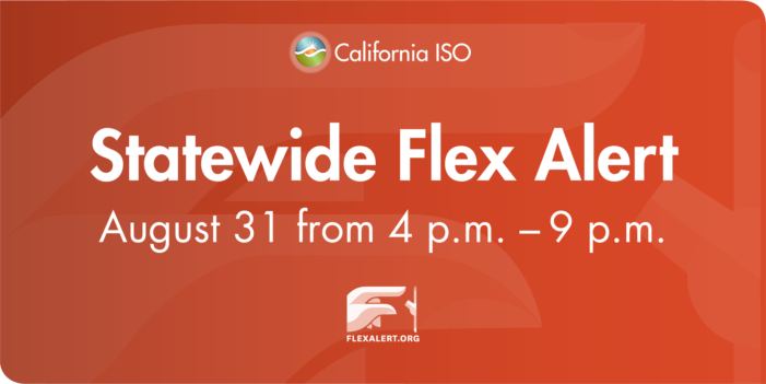 California ISO Issues Flex Alert for Today Aug. 31