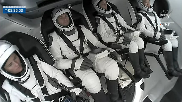 SpaceX Crew Dragon Launches NASA Astronauts Towards Space Station