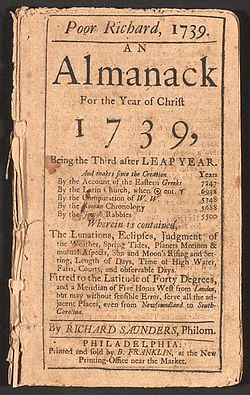 A Bit of Wisdom from the 1757 Poor Richard’s Almanack