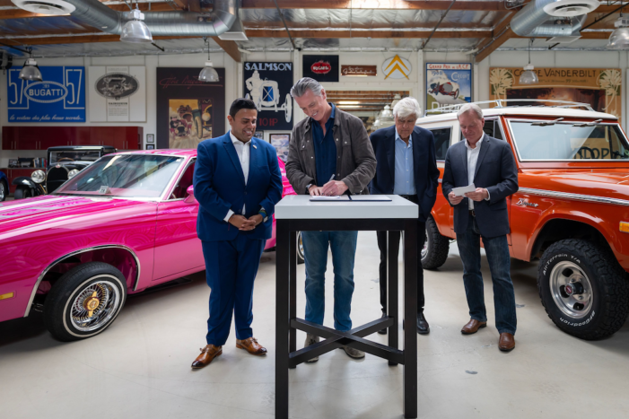Governor Newsom visits Jay Leno’s Garage to Sign Legislation Celebrating & Preserving California’s Classic Car Heritage